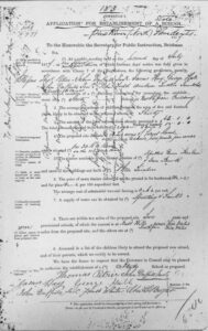 1877 APPLICATION FOR ESTABLISHMENT OF A STATE SCHOOL 1877 APPLICATION FOR ESTABLISHMENT OF A STATE SCHOOL