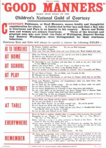 Good Manners Chart GOOD MANNERS CHART