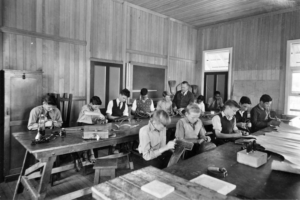 1946 A Typical Leatherwork Classes for Boys at Nambour Rural School